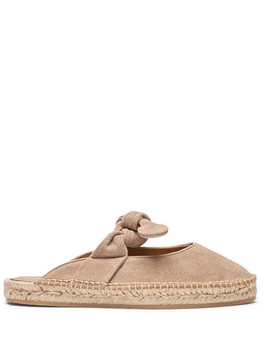 Scarosso Pina knot-detail suede espadrilles