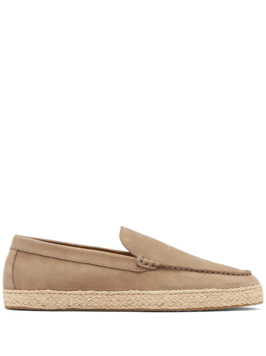 Scarosso Lino almond-toe leather espadrilles 