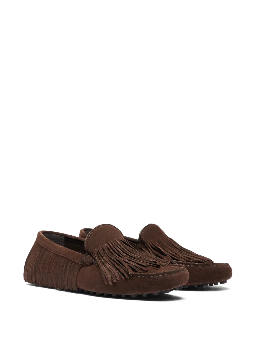 Scarosso fringed suede loafers