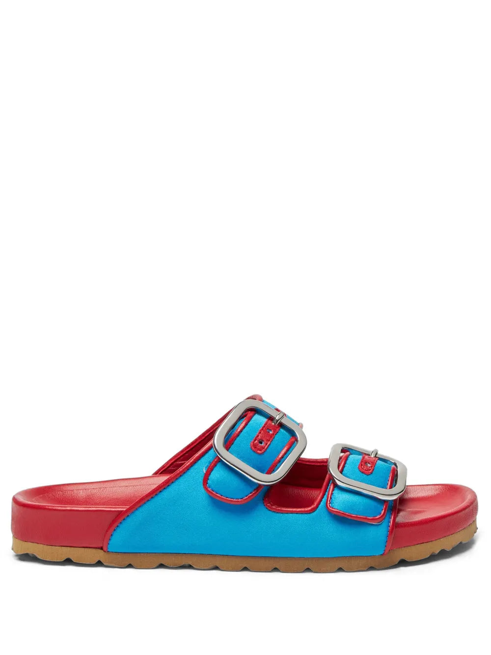 Scarosso Isa double-buckle leather slides 