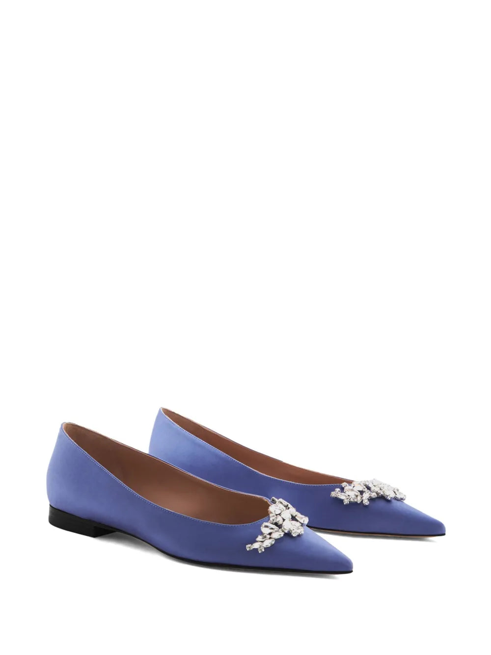 Scarosso Iris crystal-embellished ballerina shoes