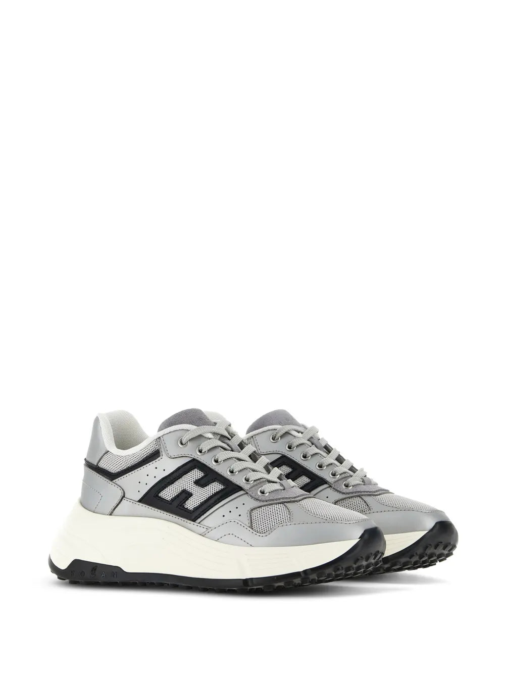 Hogan side logo patch platform sneakers