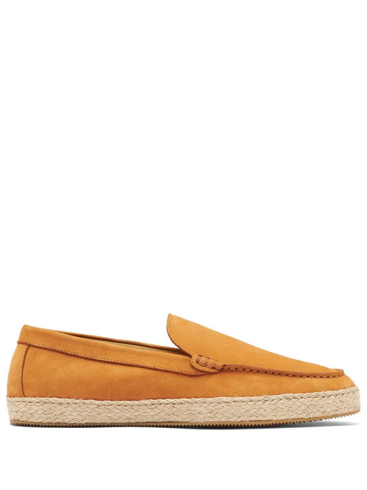 Scarosso Lino almond-toe leather espadrilles 