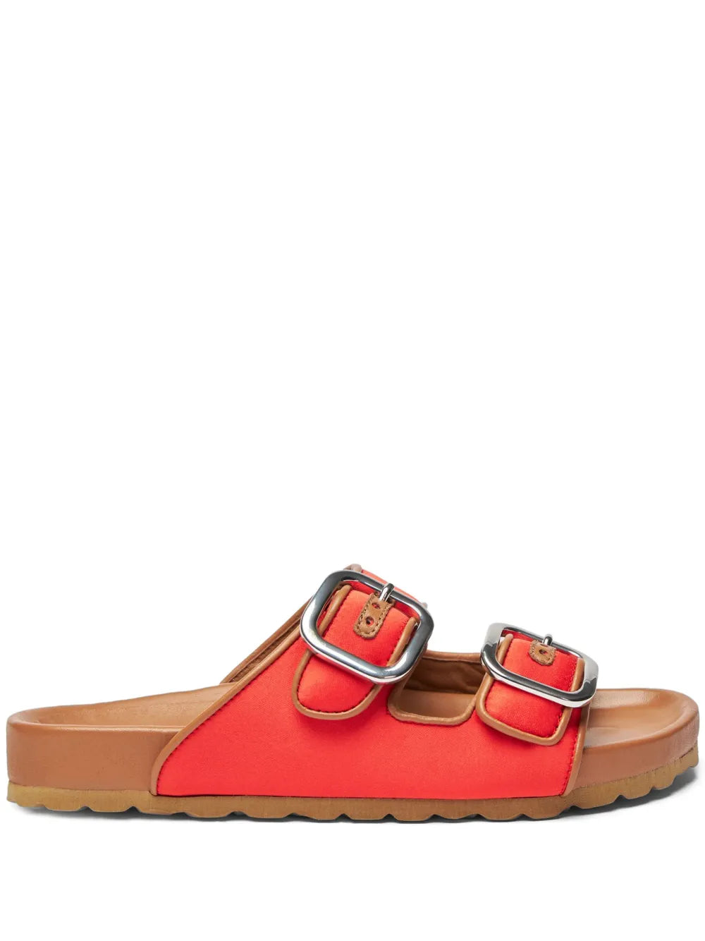 Scarosso Isa double-buckle leather slides 