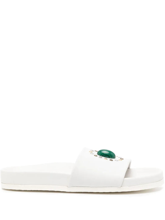 Madison.Maison Athena White Open Toe Sandal