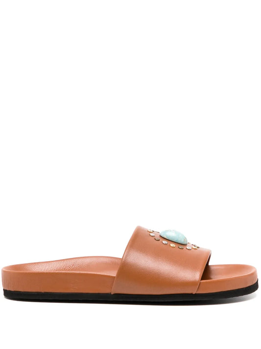Madison.Maison Athena Cognac Open Toe Sandal