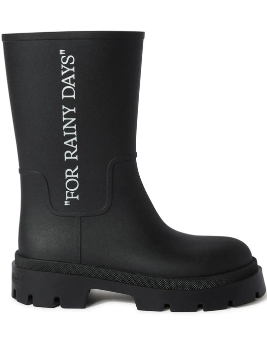 Off-White slogan-print boots