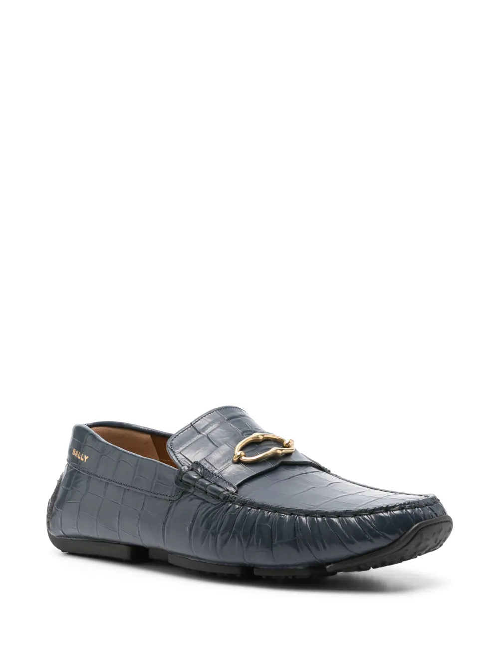 Bally embossed crocodile-effect loafers