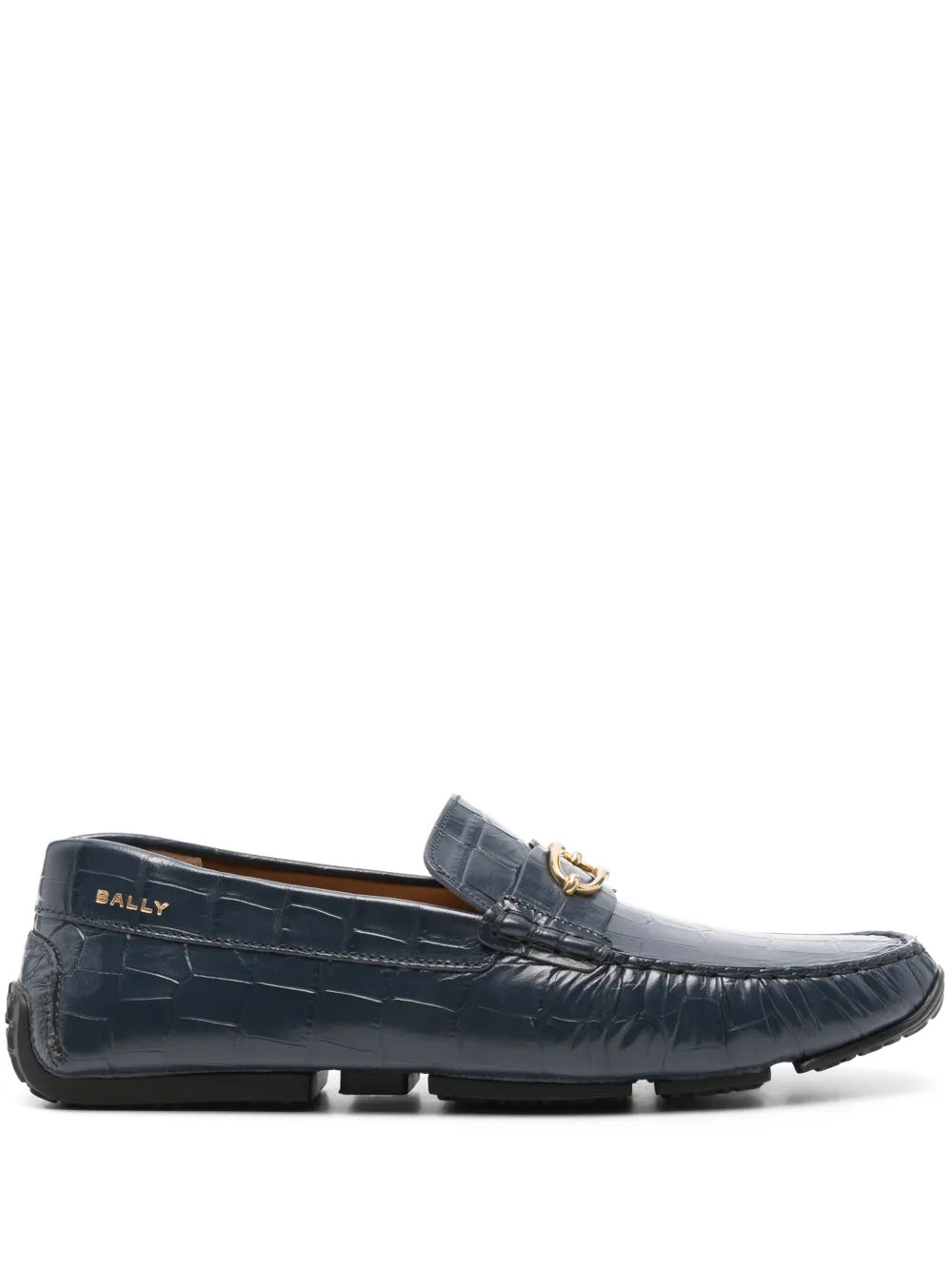 Bally embossed crocodile-effect loafers