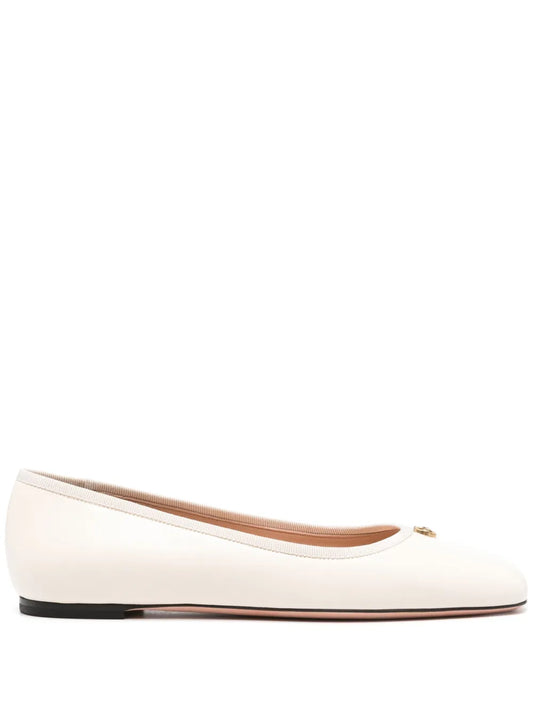 Bally logo-plaque ballerina shoes