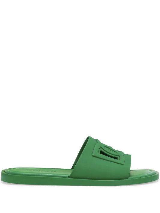 Dolce & Gabbana logo-embossed cut-out slides