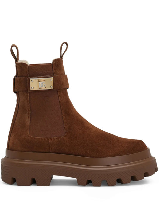 Dolce & Gabbana branded-strap ankle boots