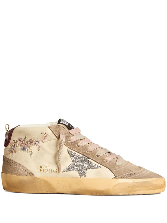 Golden Goose Midstar panelled embroidered sneakers