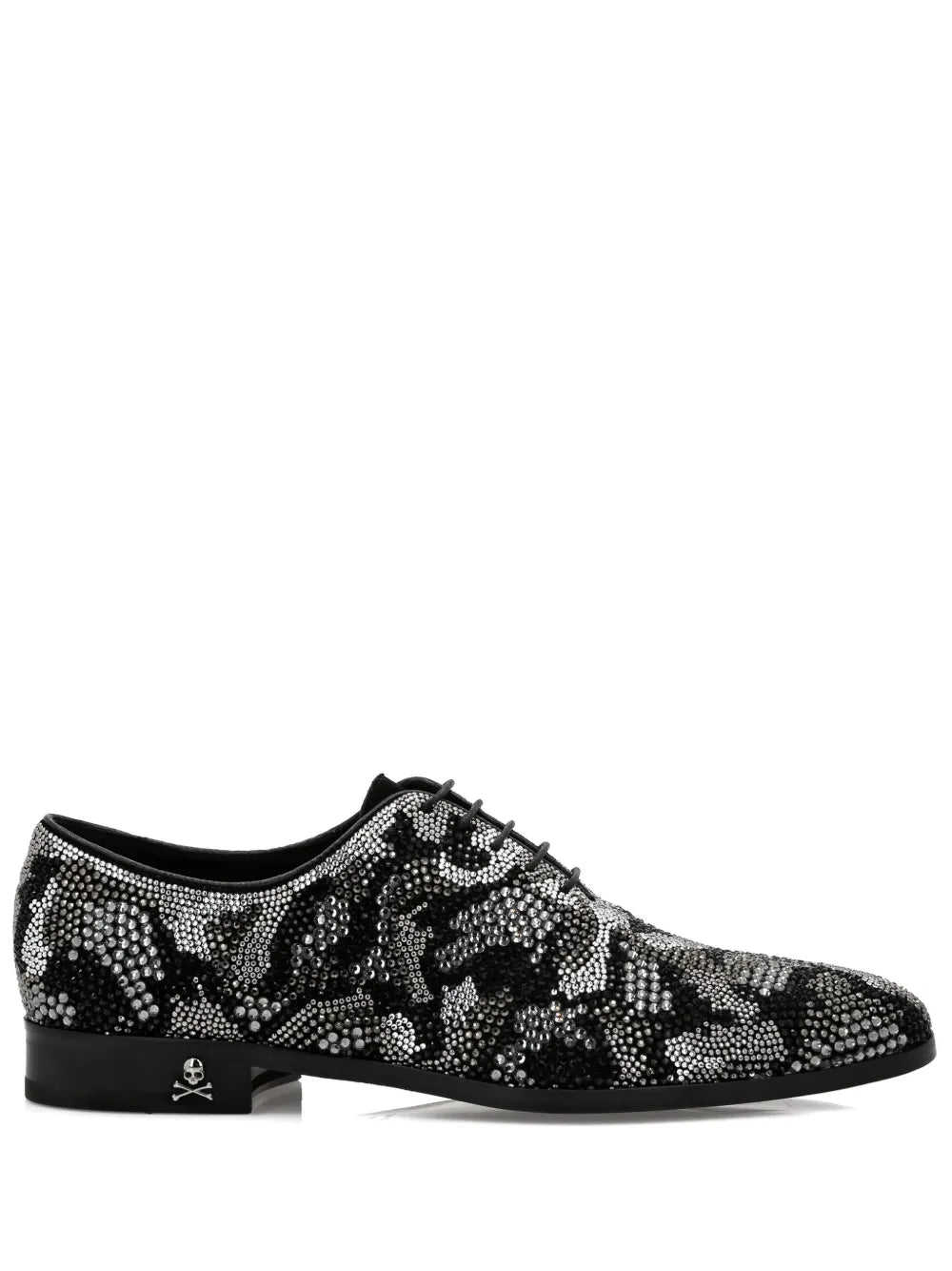 Philipp Plein crystal-embellished leather Oxford shoes