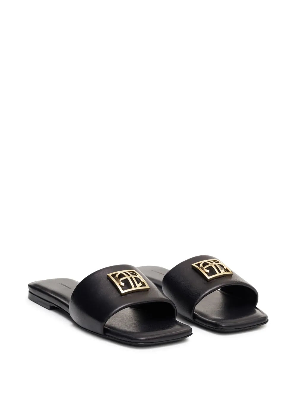 ANINE BING Ria monogramed leather slides