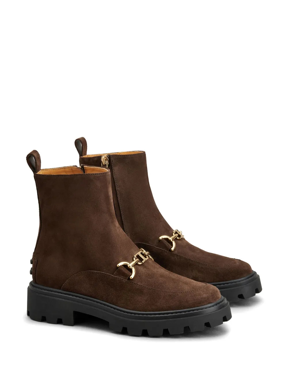 Tod's logo-plaque suede ankle boots