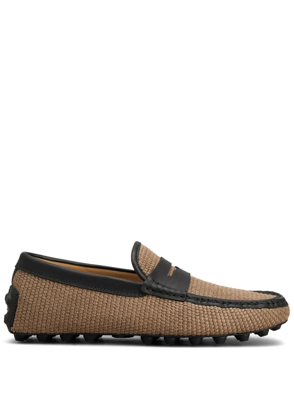 Tod's leather-blend colour block loafers