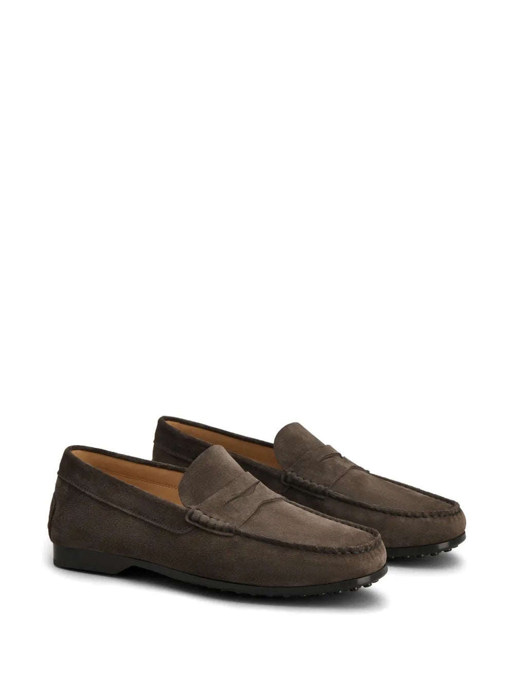 Tod's almond toe suede loafers