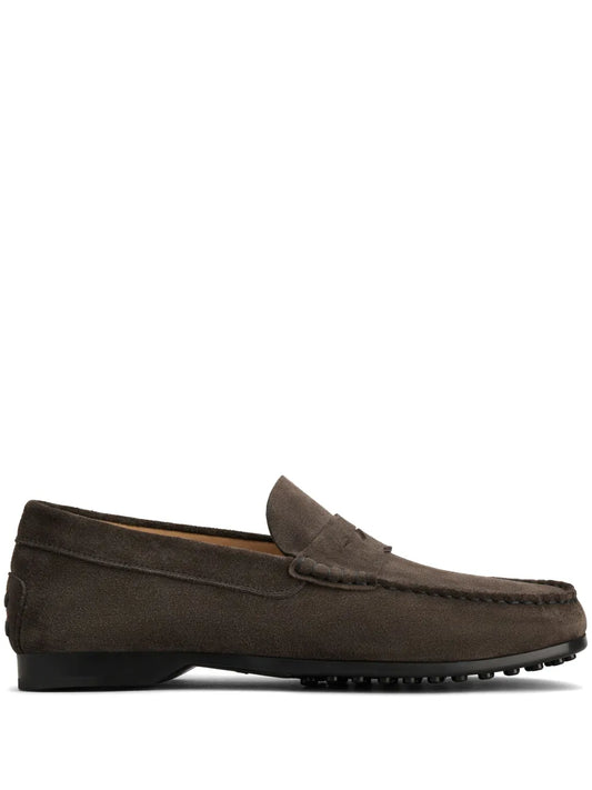 Tod's almond toe suede loafers