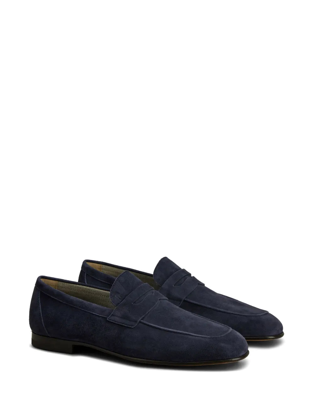 Tod's flat rubber sole suede loafers