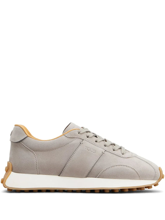 Tod's logo-stamp suede lace-up sneakers