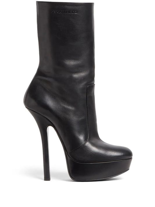 DSQUARED2 120mm logo-debossed leather boots