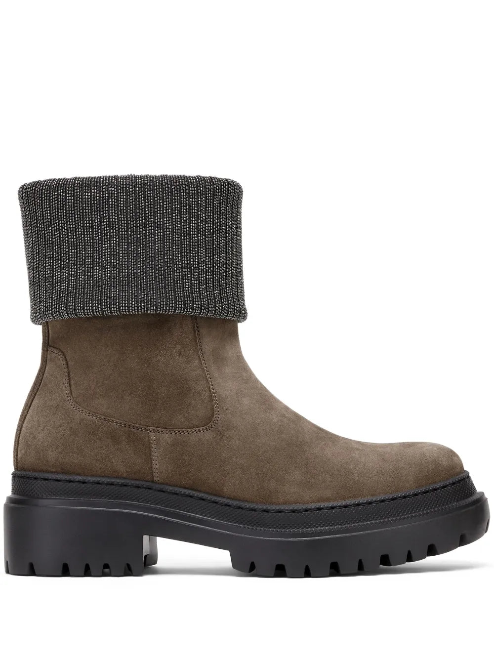 Brunello Cucinelli Monili-Trim block-heel ankle boots
