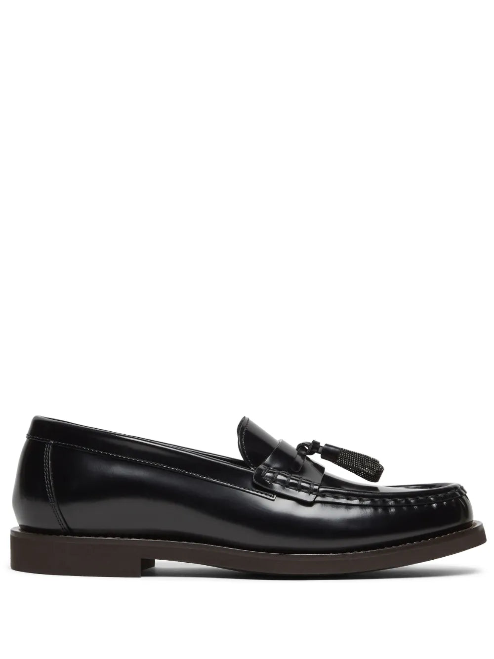 Brunello Cucinelli Monili-tassel polished leather loafers