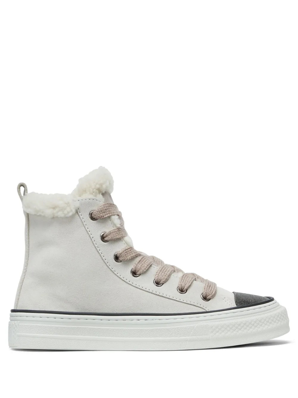 Brunello Cucinelli panelled lace-up sneakers