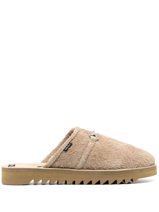 Suicoke chain-detail suede slippers