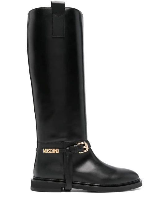 Moschino logo-lettering boots