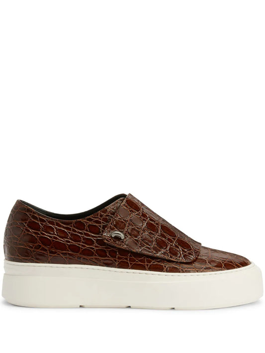 Giuseppe Zanotti Mike crocodile-embossed monk shoes 