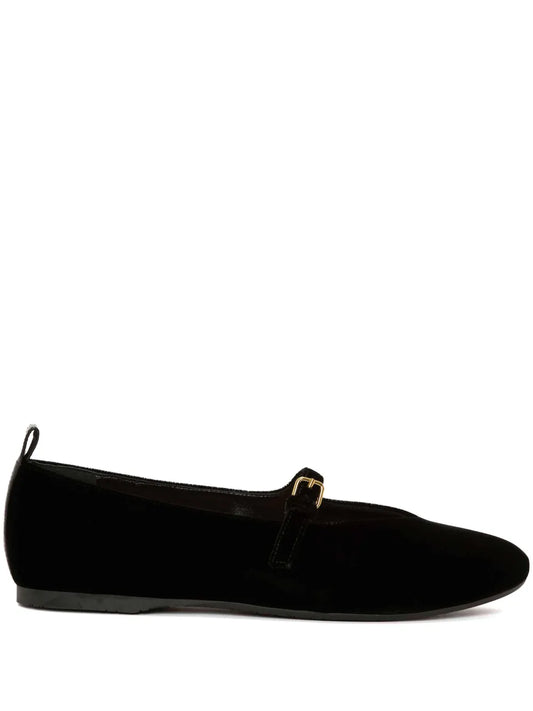 JW Anderson velvet-finish strap ballerina shoes 