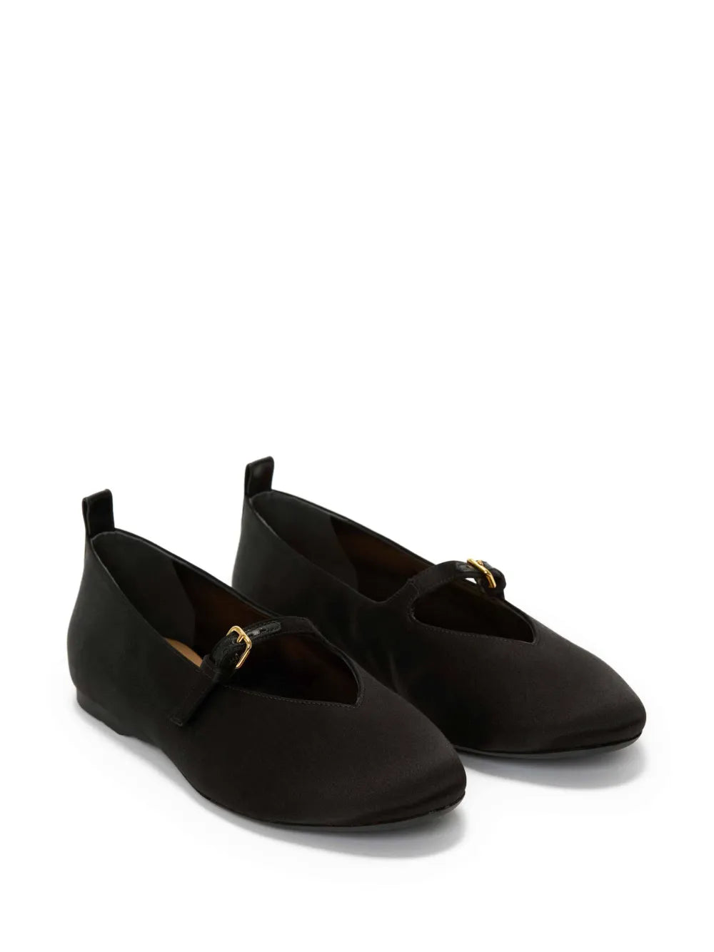 JW Anderson satin-finish strap ballerina shoes 