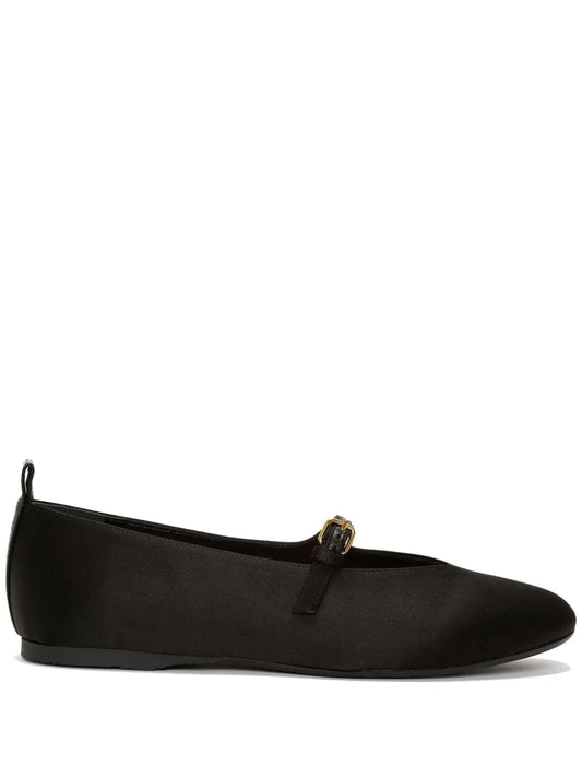JW Anderson satin-finish strap ballerina shoes 
