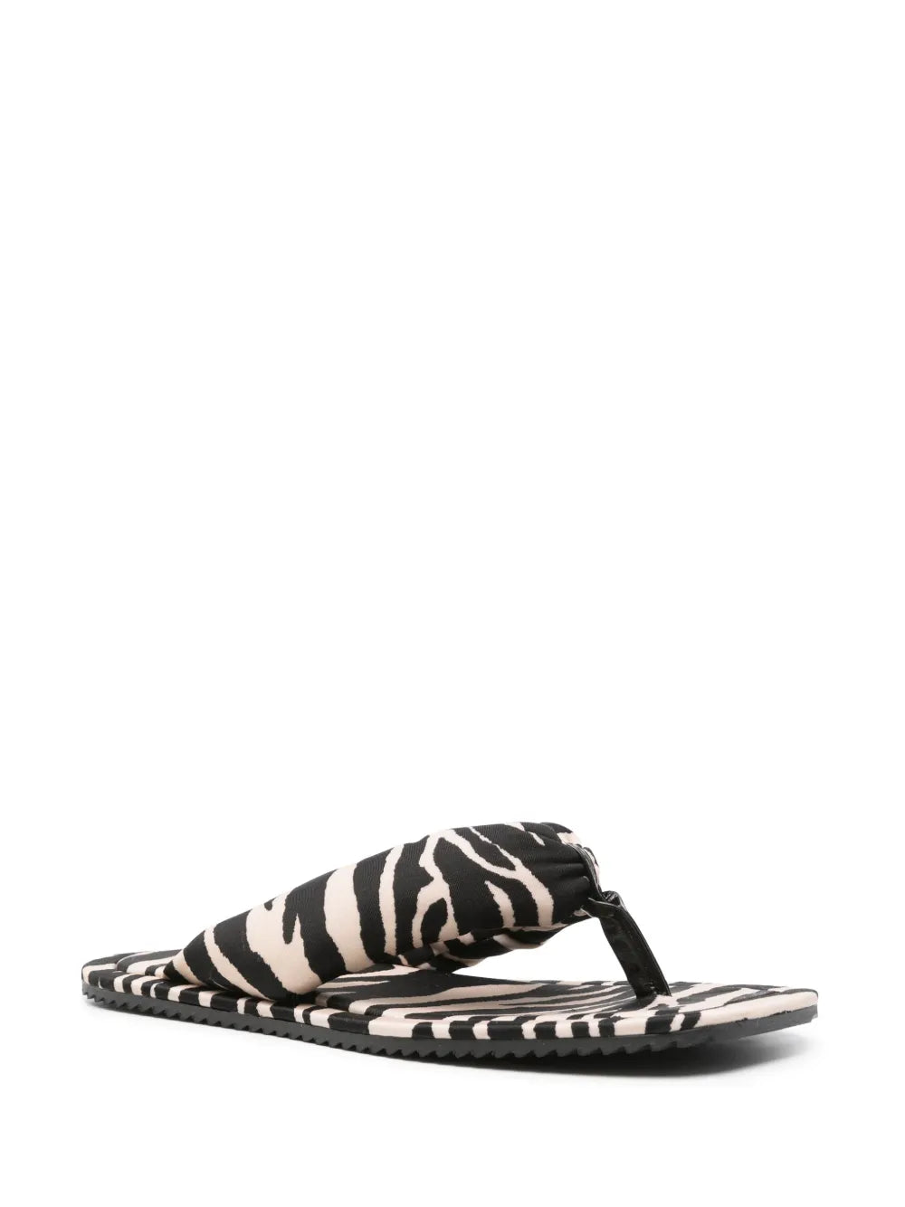 The Attico zebra-print square slides