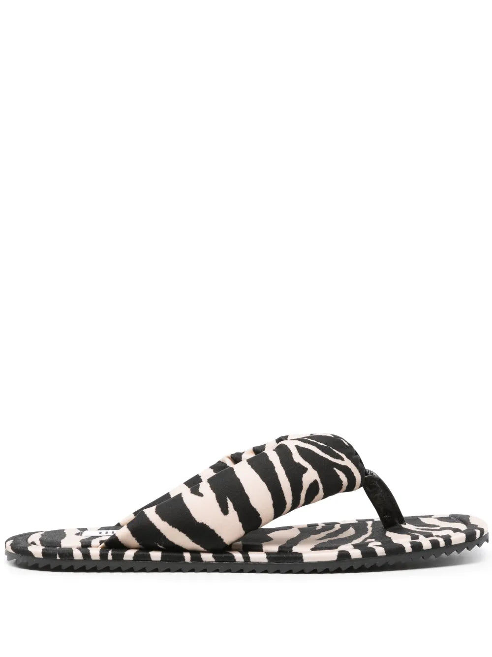 The Attico zebra-print square slides