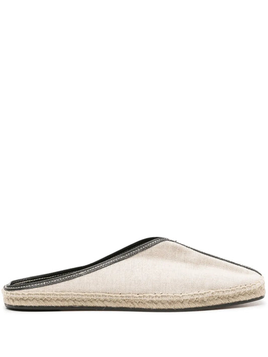 TOTEME leather-trim espadrille slippers