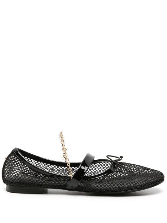 Maje mesh ballerina shoes