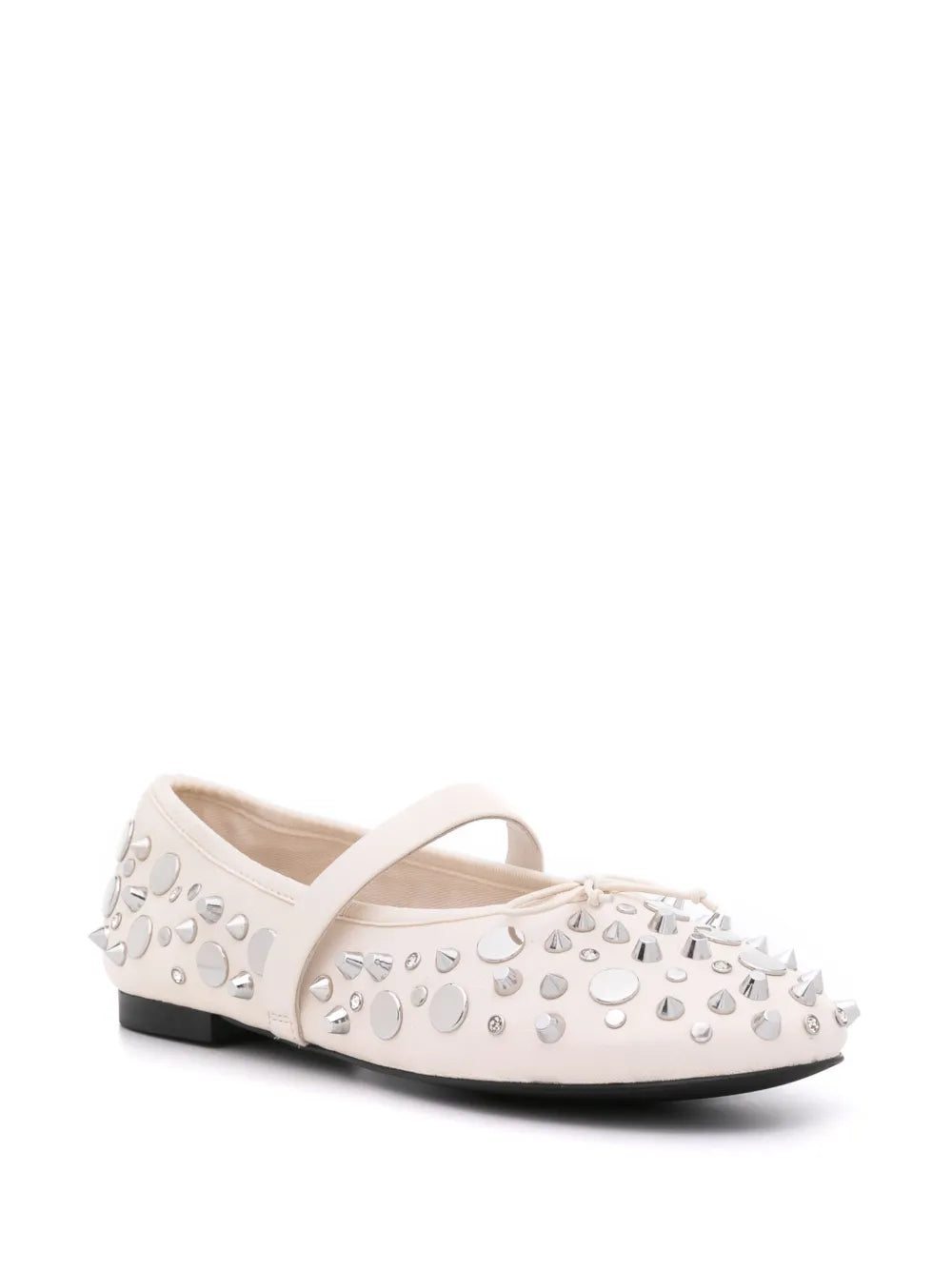 Maje studded leather ballerina shoes