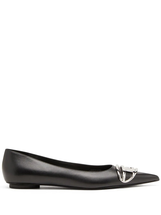Diesel D-venus leather ballerina shoes
