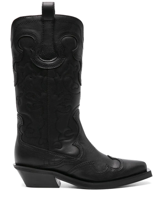 GANNI panelled calf-length boots 