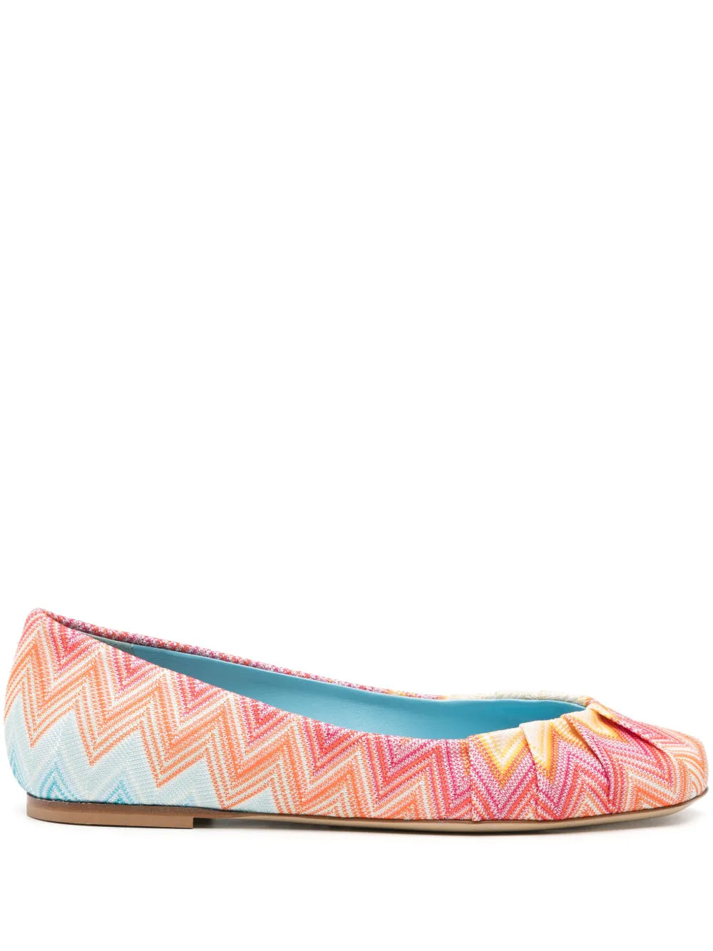 Missoni Iris Wave-knit ballerina shoes