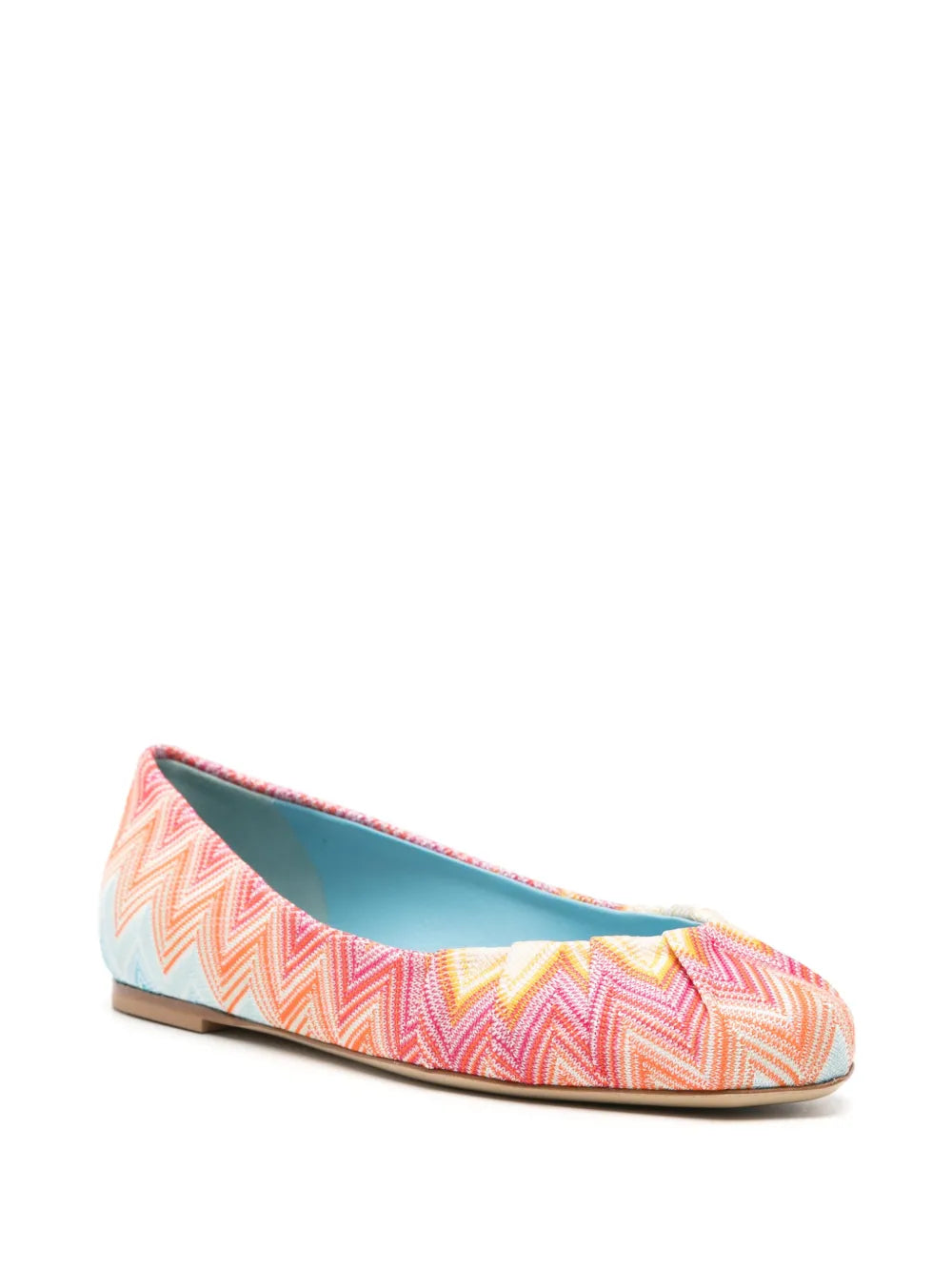 Missoni Iris Wave-knit ballerina shoes