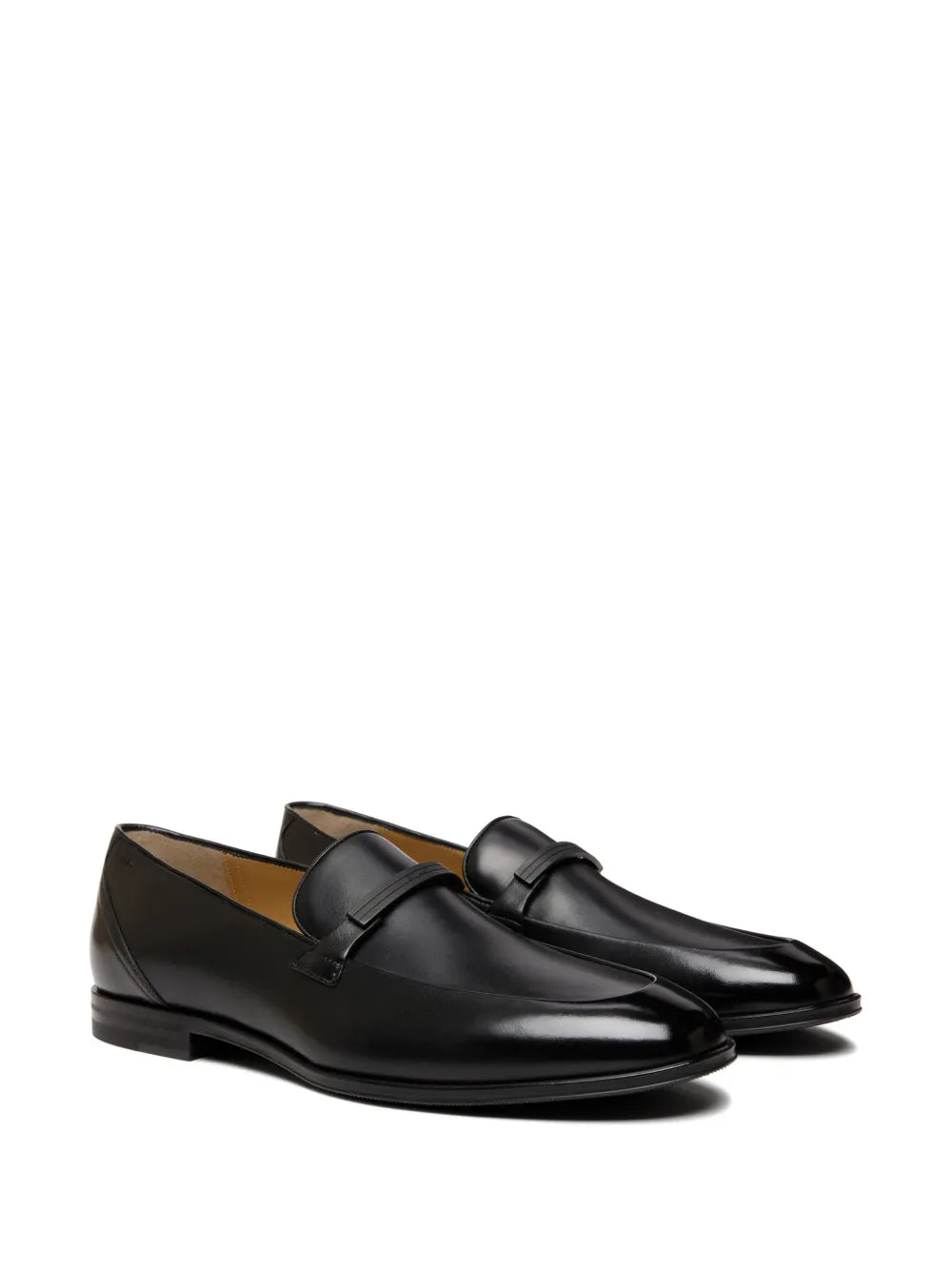 Bally almond-toe leather loafers 