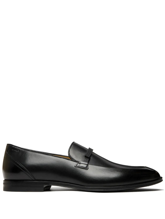 Bally almond-toe leather loafers 