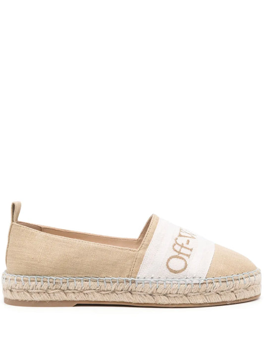 Off-White Bookish linen espadrilles