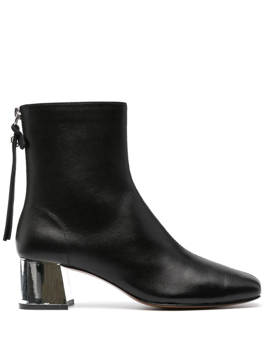 Maje square-toe leather boots