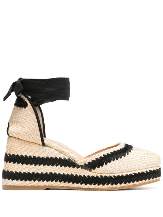 Castañer 85mm raffia wedge espadrilles