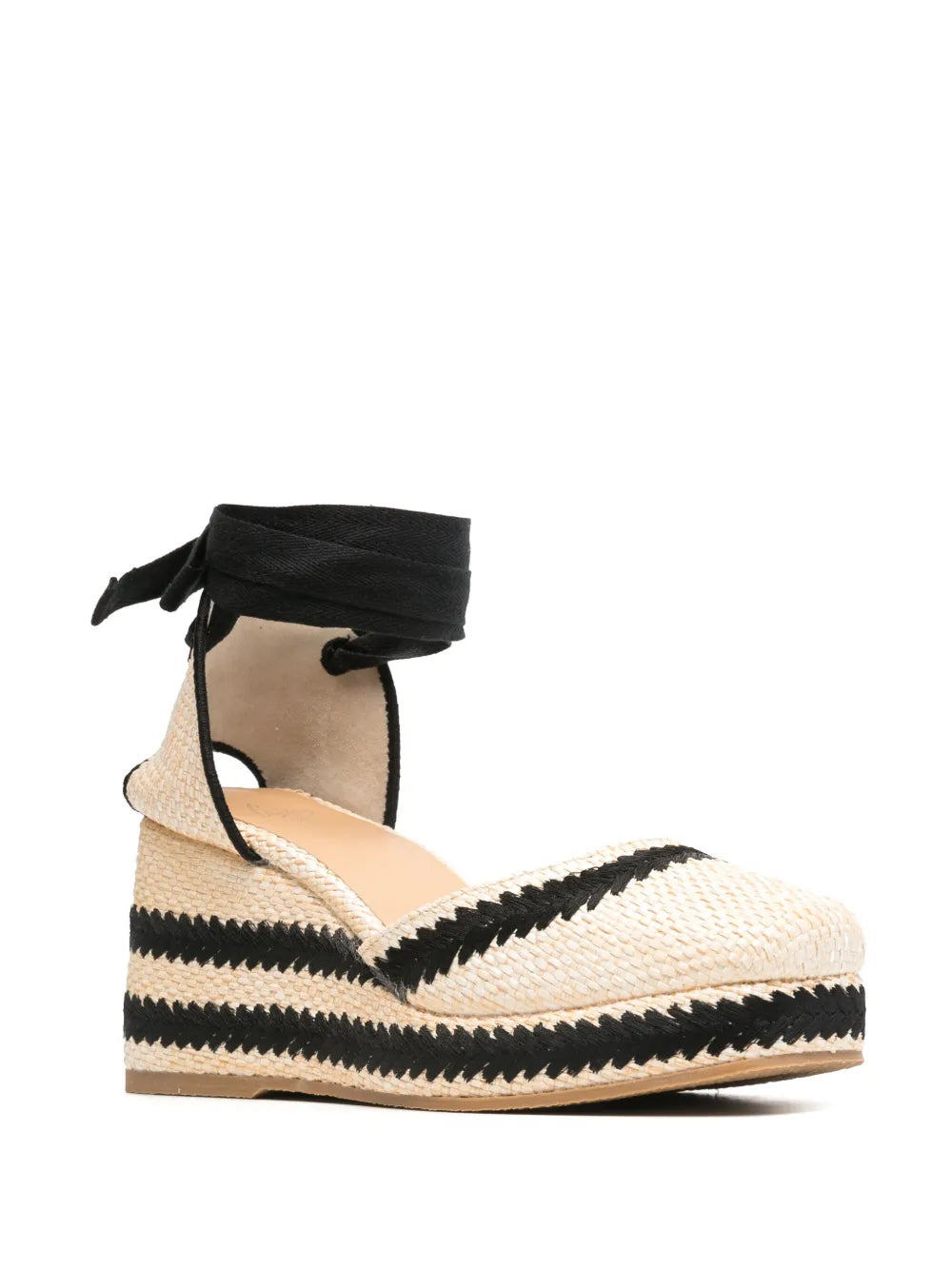 Castañer 85mm raffia wedge espadrilles